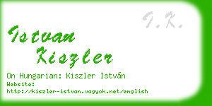 istvan kiszler business card