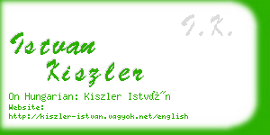 istvan kiszler business card